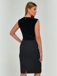 10069-чер 319790 Платье трикотажное
