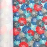 Мембранная ткань Добби Понж 240Т цвет снежинки