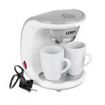 LEBEN Кофеварка капельная 500Вт, две металлические чашки 0,3л