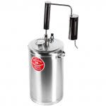 Дистиллятор премиум-классик из нержавеющей стали "Первач" 20 Л д23 см h77 см, охладитель, клапан контроля избыточного давления, сухопарник, термометр (Россия)