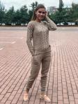 Женский вязанный костюм 386 капучино