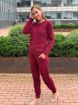 Женский вязанный костюм 380 винный