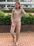 Женский вязанный костюм 380 капучино