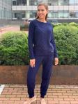 Женский вязанный костюм 380 темно-синий