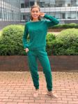 Женский вязанный костюм 380 зеленый