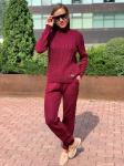 Женский вязанный костюм 388 винный