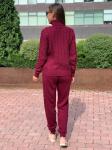 Женский вязанный костюм 388 винный