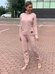Женский вязанный костюм 388 розовый