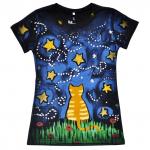 Футболка женская "На фоне неба" (стрейч) (артикул: km-03)