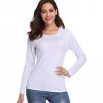 Футболка женская с длинным рукавом (белый), арт. 46197