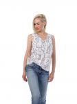 БЛУЗА МА254 БЕЛАЯ С КОТИКАМИ