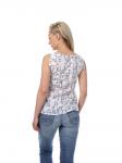 БЛУЗА МА254 БЕЛАЯ С КОТИКАМИ