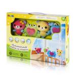 Mioshi Baby Мобиль на кроватку  "Весёлая компания" (музык., заводн., мягк. игрушки, розовый)