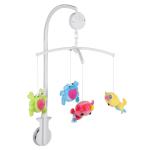 Mioshi Baby Мобиль на кроватку  "Весёлая компания" (музык., заводн., мягк. игрушки, розовый)