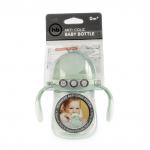Бутылочка HAPPY BABY 10019O антиколиковая с ручками и силиконовой соской olive, 180 мл.