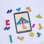 Логическая игра WOODLANDTOYS 65206 Тетрис малый цветная мозайка