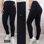 Брюки SIZE PLUS 82040 чёрные-синие IN