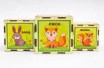 Кубики WOODLANDTOYS 098110 Животные