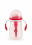 Бутылочка HAPPY BABY 10020 антиколиковая с ручками и силиконовой соской ruby, 300 мл.