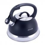 1084 Kamille Чайник 2,5л из нержавеющей стали со свистком черный матовый