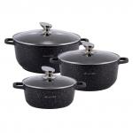 4430 Kamille Набор посуды 7 предметов с прихватками (кастрюли 20см, 24см, 28см, прихватки 2шт)