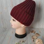 Женская шапка, утепленная флисом.