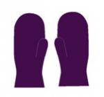 Варежки флисовые на хлопковом подкладе