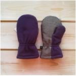 Варежки флисовые с утеплителем и мембранной ладошкой на хлопковом подкладе, цвет фиолетовый