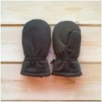 Варежки флисовые с утеплителем и мембранной ладошкой на хлопковом подкладе, цвет графит