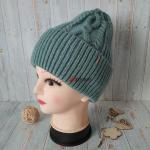 Женская шапка с отворотом  (без флиса).