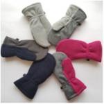 Вязаные варежки с утеплителем и мембранной ладошкой ( цвет серый)