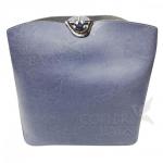 Женская кожаная сумка ARUBA без кисточки. Голубой.