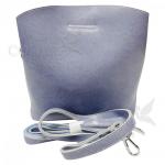 Женская кожаная сумка ARUBA без кисточки. Голубой.