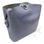 Женская кожаная сумка ARUBA без кисточки. Голубой.