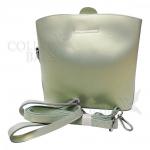 Женская кожаная сумка ARUBA без кисточки. Салатовый перламутр.