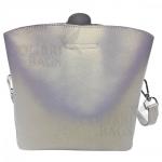 Женская кожаная сумка ARUBA без кисточки. Серый перламутр.