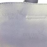 Женская кожаная сумка ARUBA без кисточки. Серый перламутр.