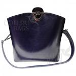 Женская кожаная сумка ARUBA без кисточки. Темно-синий.