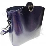 Женская кожаная сумка ARUBA без кисточки. Темно-синий.