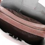 Женская кожаная сумка ARUBA с кисточкой. Лиловый.