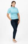Водолазка женская, рибана с лайкрой, светло-бирюзовый (657-2)