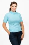 Водолазка женская, рибана с лайкрой, светло-бирюзовый (657-2)
