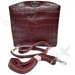 Женская кожаная сумка Aruba Piton. Ежевичный