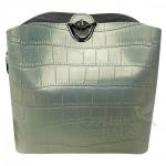 Женская кожаная сумка Aruba Piton. Салатовый перламутр.