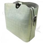 Женская кожаная сумка Aruba Piton. Салатовый перламутр.