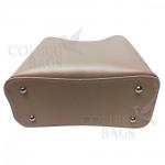 Женская кожаная сумка ARUBA без кисточки. Бежевый перламутр.