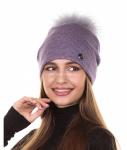 020/1 Лого помпон мех шерсть мохер люрекс флис Шапка