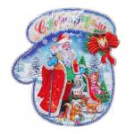 СНОУ БУМ Панно бумажное в форме варежки, 19х21см