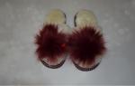 Домашние тапочки из натурального меха.