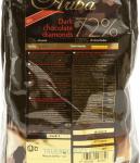 Горький шоколад Ariba Fondente Diamande 72 в форме диамантов, заводская упаковка 1 кг